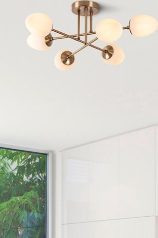 Plafonnier Camflo - Bronze - 6 x 15 W