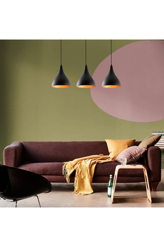 Suspension Berceste - Noir - 3 x 100 W