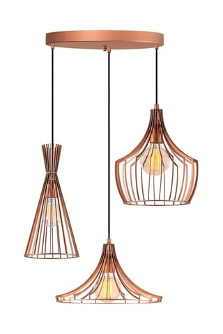 Suspension Mezopotamya - Cuivré et noir - 3 x 40 W