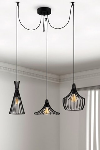 Suspension Mezopotamya - Noir - 3 x 40 W