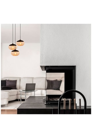 Suspension Camini - Noir et miel - 3 x 100 W