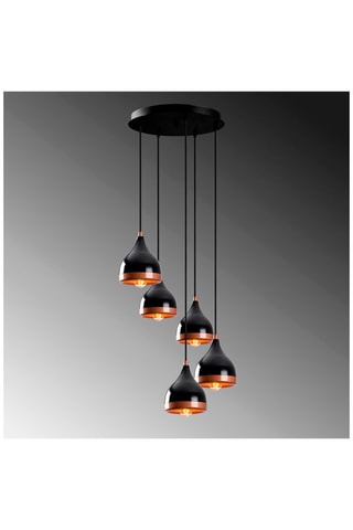 Suspension Yildo - Noir - 5 x 100 W