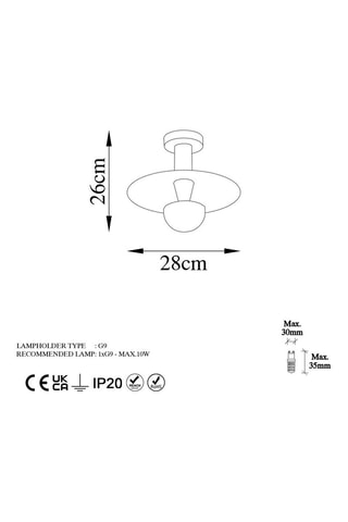 Plafonnier LED Kurt - Cuivré - 10 W