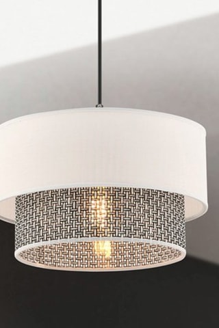 Suspension Echo - Blanc et gris - 45-60 W