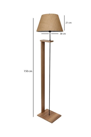 Lampadaire en bois Ayd - Naturel - 60 W - 150 cm