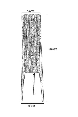 Lampadaire Yildo - Noir et doré - 40-60 W