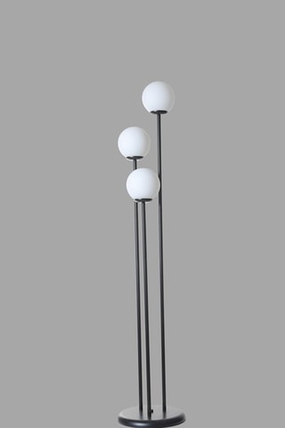 Lampadaire - Noir et blanc - 3 x 60 W