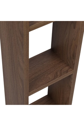 Lámpara de pie con estante de madera AYD-3150 - Natural y blanco