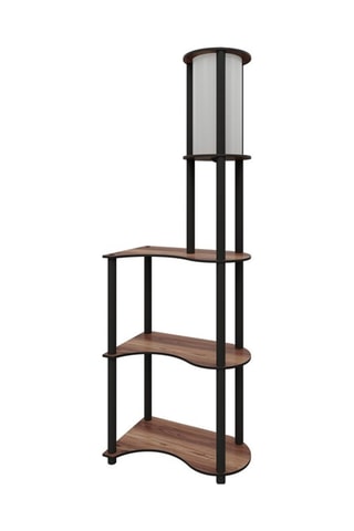 Lámpara de pie - Imitación nogal - 40 W - 140 cm