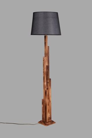 Lampadaire en bois - Beige et marron - 60 W