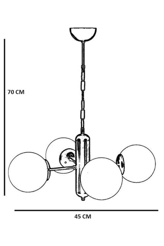 Suspension Bankok 4 - Doré - 4 x 60 W