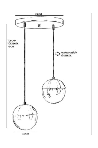 Suspension Küre 2 - Anthracite - 2 x 60 W