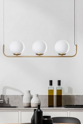 Suspension Faruk - 13716 - Doré et blanc - 3 x 40 W