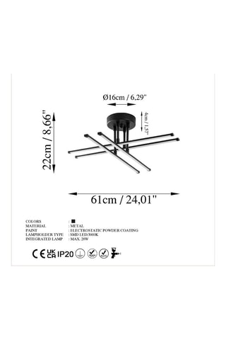 Plafonnier LED Exhaust - Noir - 28 W
