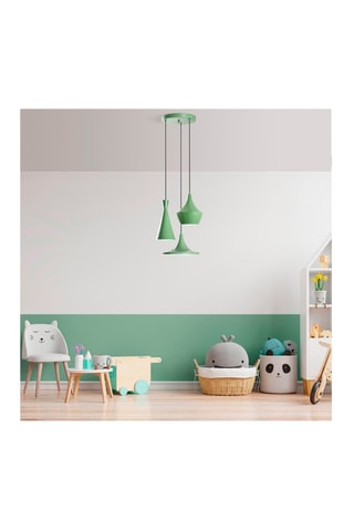 3 suspensions Tom - Menthe - 40 W -  45 x 45 x 19 cm