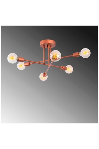 Plafonnier Flower - Cuivré - 6 x 100 W