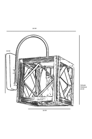 Applique en bois de charme Zikzak - Naturel et noir - 60 W