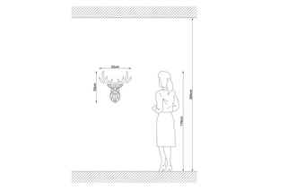 Applique murale - Noir - 100 W