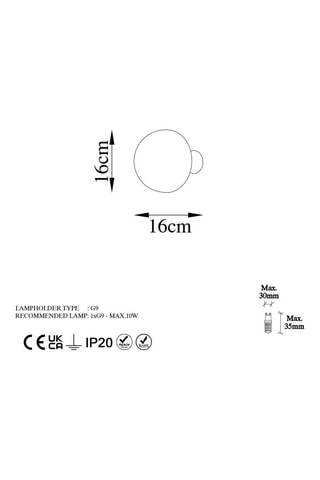 Applique murale Fungal - Doré - 10 W 