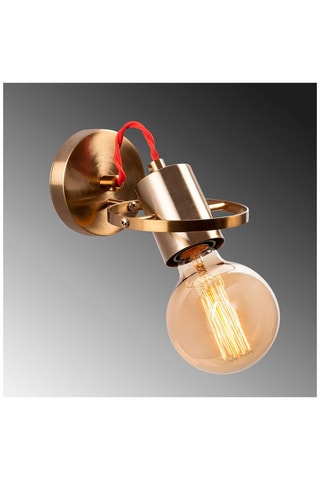 Applique murale Vaveyla - Doré et rouge - 100 W