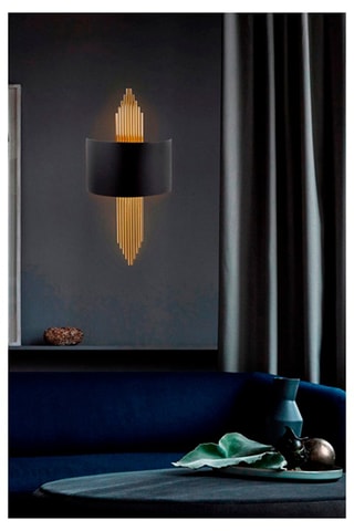 Applique murale - Noir et doré - 40 W