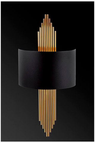 Applique murale - Noir et doré - 40 W