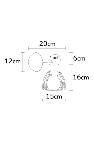 Applique murale Kemah - Noir et cuivré - 40 W