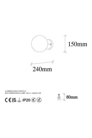 Applique murale Atmaca - Noir et cuivré - 15 W