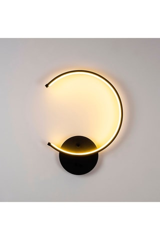 Applique murale LED Moon - Noir - 12 W