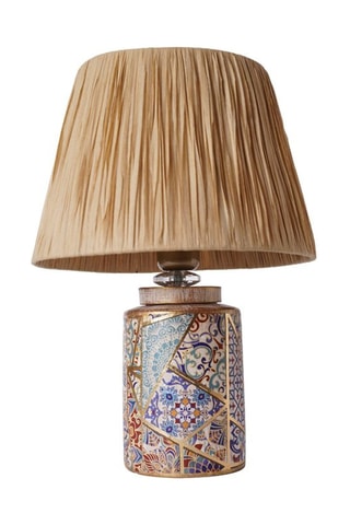 Lampe à poser en céramique YL506 - Beige - 60 W