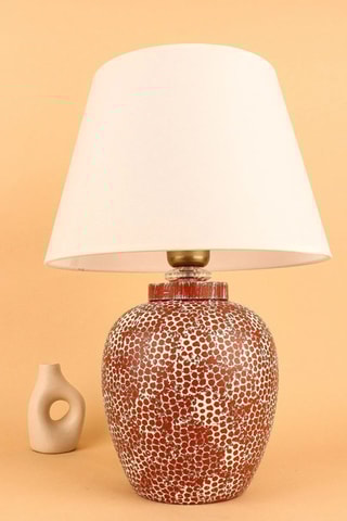 Lampe à poser en céramique - Marron - 40 W