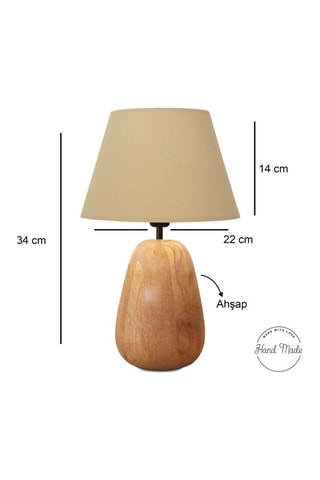 Lampe à poser en bois - Naturel - 40 W