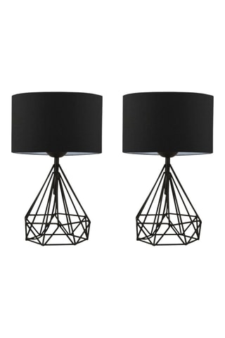 2 lampes à poser AYD-2974 - Noir - 60 W