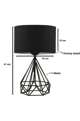 2 lampes à poser AYD-2974 - Noir - 60 W