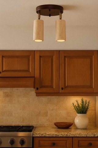 Plafonnier en bois - Beige