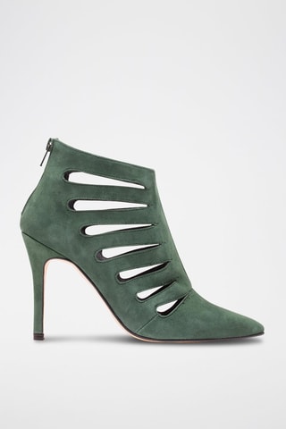 Nubuck Sandalen met Hak Dennengroen