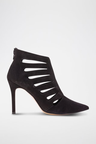 Sandales à talons en nubuck - Noir