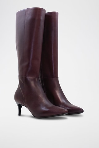 Leren Laarzen - Bordeauxrood