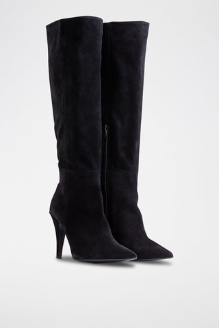 Nubuck Laarzen Flor Zwart