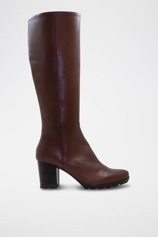 Leren Laarzen - Bordeauxrood