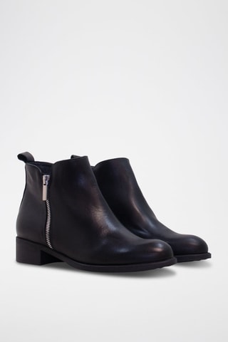 Bottines en cuir - Noir