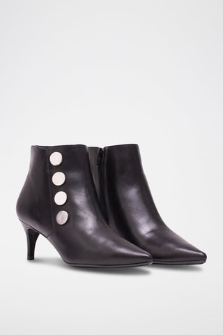 Bottines en cuir nappa Brigida - Noir