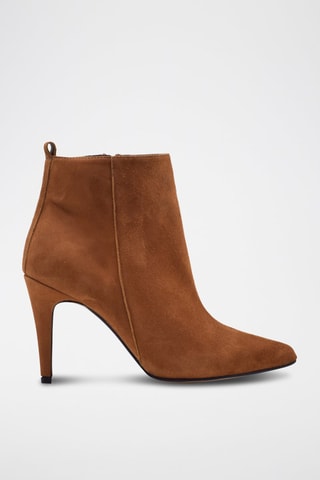 Nubuck Enkellaarzen Greta - Camel