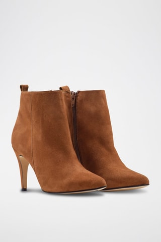 Nubuck Enkellaarzen Greta - Camel