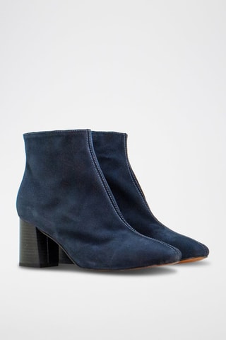 Bottines en nubuck Anastasia - Bleu marine