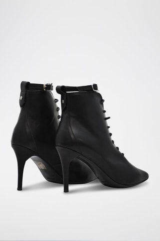 Leren Enkellaarzen Napa Zwart