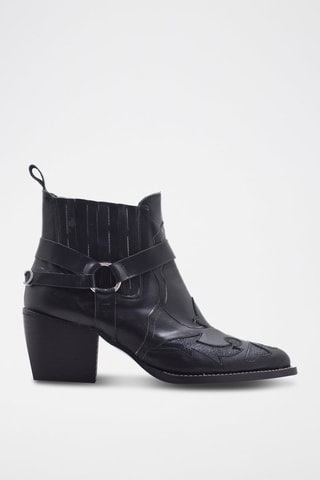 Stivaletti in pelle CA-1547 - Nero