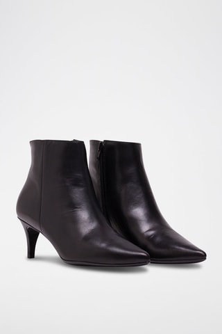Bottines en cuir nappa Claudia - Noir