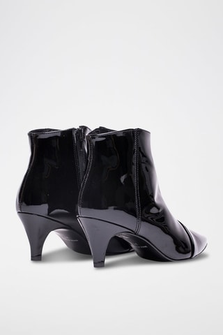 Bottines en cuir verni Helen - Noir