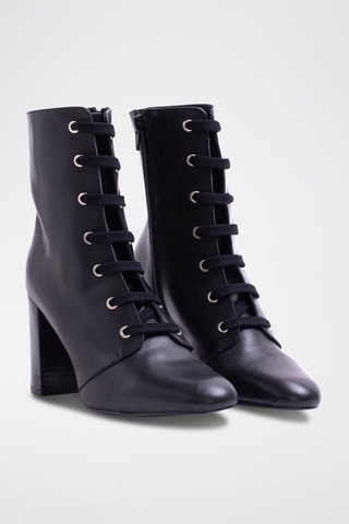 Stivaletti in pelle nappa Manuela - Nero